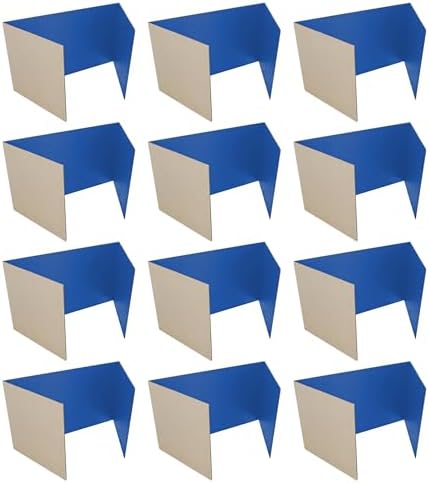 Flipside Products 18”x 48” Blue Study Carrel, Privacy Boards, Student Privacy and Focus Booth for The Classroom, Desk Divider Cubby for Tests, Made in USA - 12 Pack - Image 5