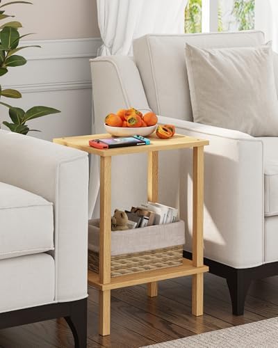 TUTOTAK End Table, Set of 2, Side Table, Nightstand, 2-Tier Storage Shelf - Image 6