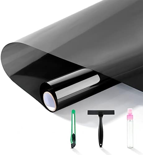 FuFin One-Way Window Privacy Film with Tools, 17.5"×78.7", Black by FuFinWINDOWFILM