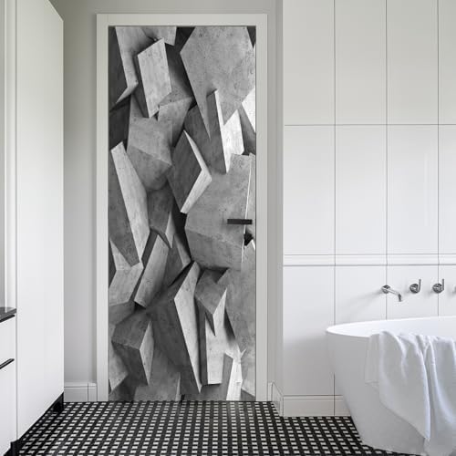 3D Stickers Murals Peel and Stick Removable Door Decals Wallpaper for Home Office Bedroom Living Room Wall Decoration 30.3"W x 78.7"H,SP-F24091 - Image 2