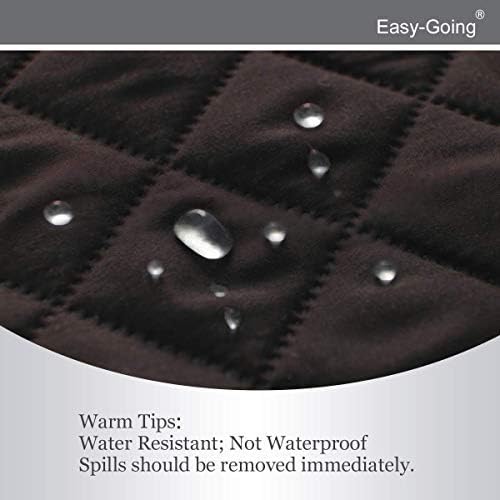 Easy-Going 4 Seater Sofa Slipcover Reversible Sofa Cover Water Resistant Couch Cover with Foam Sticks Elastic Straps Furniture Protector for Pets Children Dog Cat (XX-Large, Chocolate/Beige) - Image 4