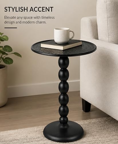 CLEENTABLE Sunburst Round End Table, Gold Metal, 21 in. H - Image 6
