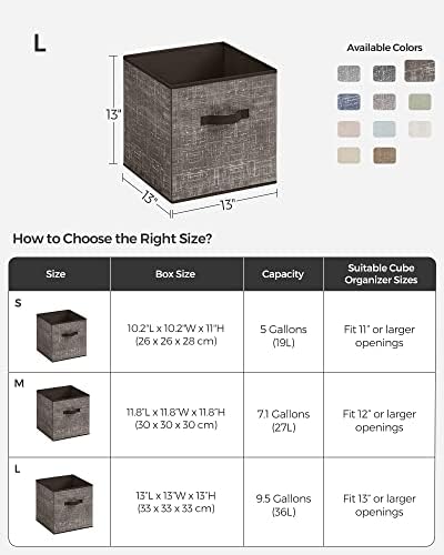 SONGMICS Storage Cubes, Set of 6, 13-Inch Foldable Closet Organizers - Image 4