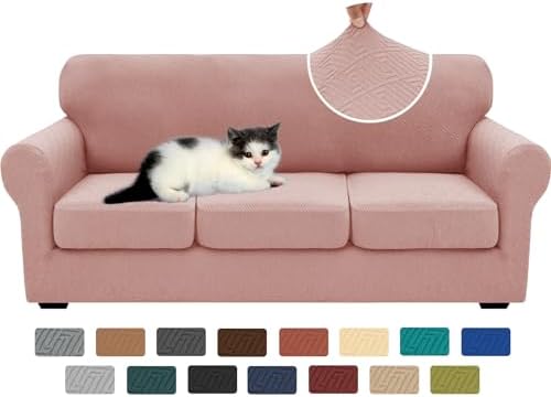 XINEAGE 4-Piece Stretch Sofa Cover, Washable Couch Covers for Dog by XINEAGE