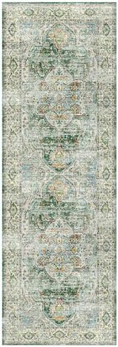 Madane Kitchen Runner 2'6''x8' Soft Rug Runners for Hallways, Green - Image 3