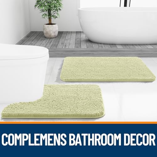 OLANLY Bathroom Rugs 30x20, Extra Soft Absorbent Chenille Bath Rugs - Image 7