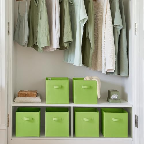 GRANNY SAYS Cube Storage Bins, 11 Inch 6-Pack Cube Organizers, Light Green - Image 4