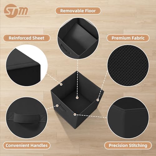 STORAGE MANIAC Storage Cubes, 13 Inch 10 Pack Collapsible Fabric Shelf Bins - Image 3