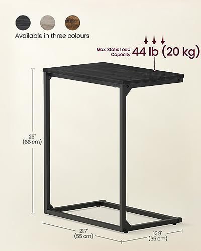 VASAGLE C Shape End Table for Couch or Sofa, Industrial Small Side Table - Image 3