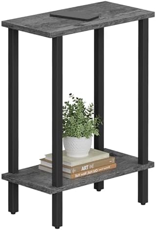 TUTOTAK Narrow Side Table, 2-Tier Small End Table for Couch by ChoosetutotakFurnitureBuildYourCozyHome