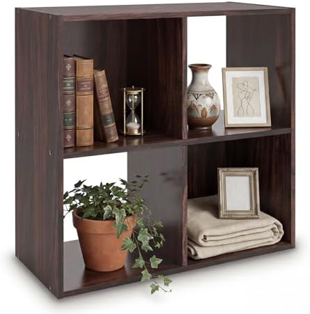Signature Design by Ashley Glosmount 4 Cube Storage Organizer, Compact Freestanding, Cherry/Light Brown, 24''W x 12''D x 24''H, Engineered Wood (MDF/particleboard/plywood) and Decorative Laminate by Unknown