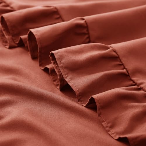 KKJIAF 2 Pack Ruffle Pillow Cases 18x18 Inches, Dusty Orange - Image 7