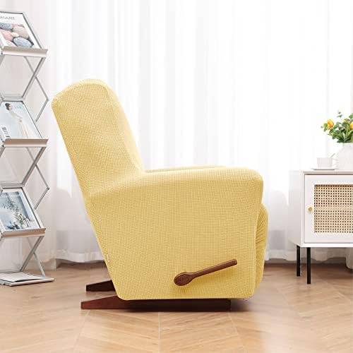 KEKUOU Recliner Chair Covers, 1-Piece Lazy Boy Recliner Covers, Champagne - Image 3
