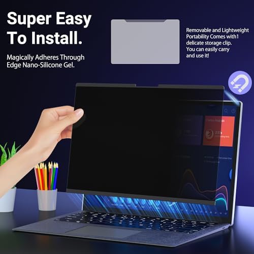 ZOEGAA Privacy Screen for Microsoft Surface Laptop Studio 2/1 14.4-Inch,Magnetic Removable Touchable Privacy Filter for Surface Studio 14 inch Screen Protector,Anti-Blue Light Anti-Scratch - Image 4