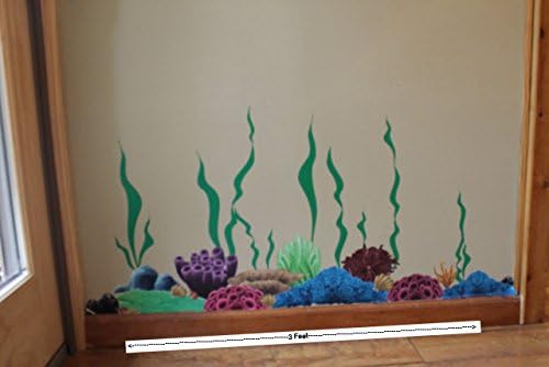 Coral Reef Wall Decals Underwater Ocean Kids Wall Decor Stickers, Under The Sea Girls Boys Toddler Teen Bedroom, Baby Nursery, Bathrooms, Living Room, Playroom (Coral Reef) - Image 5