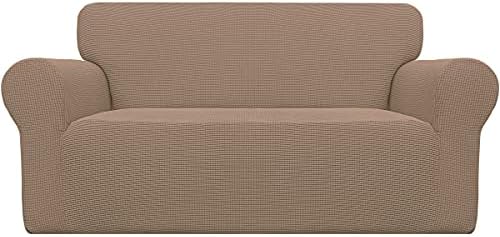 Easy-Going Stretch Loveseat Couch Covers Washable Camel by Easy-Going