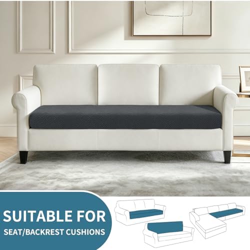 XINEAGE 4 Piece XL Stretch Couch Cushion Covers Individual Sofa Slipcovers - Image 2