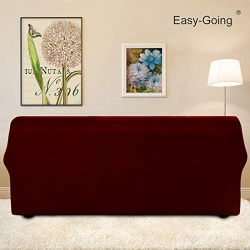 Easy-Going Stretch Couch Covers for Sofa Washable Large Wine - Image 4