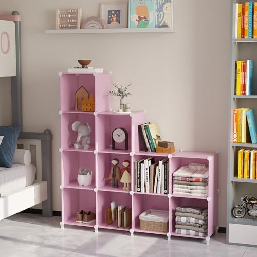 AWTATOS 12 Cube Storage Organizer, Closet Organizers Storage Shelves, Pink - Image 5