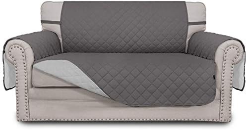 Easy-Going Reversible Couch Cover, 2 Cushion Sofa, Gray/Light Gray by Easy-Going