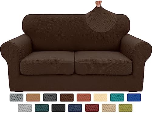 XINEAGE 3-Piece Stretch Loveseat Sofa Cover, Washable Couch Covers for Dog by XINEAGE