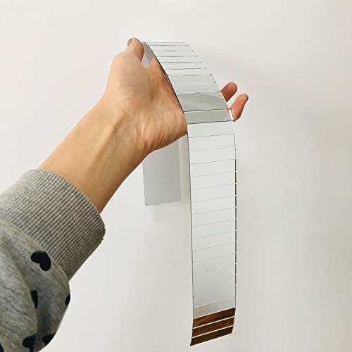 1/2" x 2" Adhesive Mirror Tile Row Real Glass Rectangular Mirror Sticker for Craft Projects - Image 5
