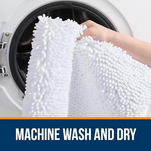 OLANLY Bathroom Runner Rugs 45x27, Extra Soft Absorbent Chenille Bath Rugs - Image 5