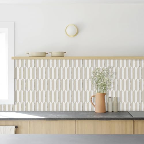 Vamos Tile Peel and Stick Backsplash Seamless Tile,PVC+Gold,Matt,10-Sheet - Image 3