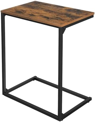 VASAGLE C Shape End Table for Couch or Sofa, Industrial Small Side Table by Unknown