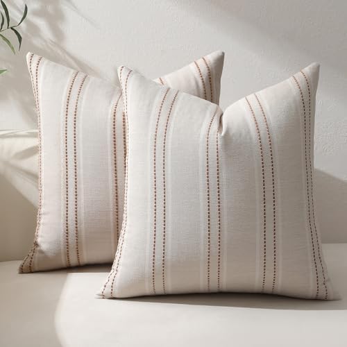 Hckot Caramel Throw Pillow Covers 22x22 Set of 2 Fall Pillow Covers by Hckot
