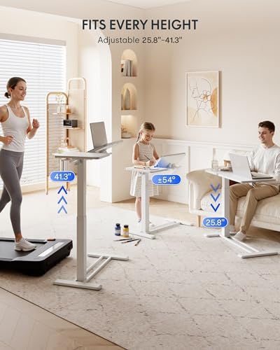 FLEXISPOT 32" Gas Spring C Table with Split Tilting Top,Mobile Side Table - Image 2