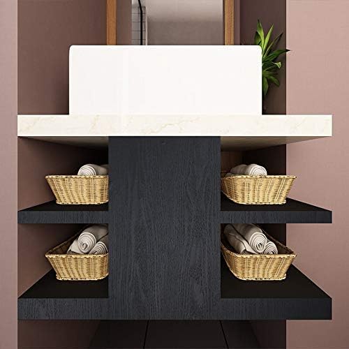 tiltil Black Wood Peel and Stick Wallpaper Wood Contact Paper 17.7" × 393" | Self-Adhesive Wallpaper Removable Waterproof Wall Paper Vinyl for Countertop Furniture Kitchen Countertop Easy to Clean - Image 8