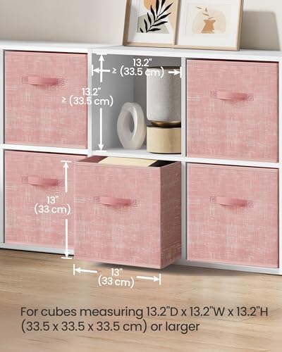 SONGMICS Storage Cubes, Set of 6, 13-Inch Foldable Closet Organizers - Image 3
