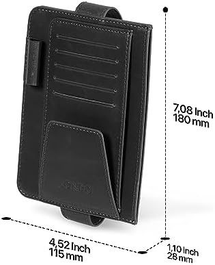 Londo Leather Car Visor Organizer – Stylish & Functional Storage for Sunglasses, Cards, and Essentials - Image 2