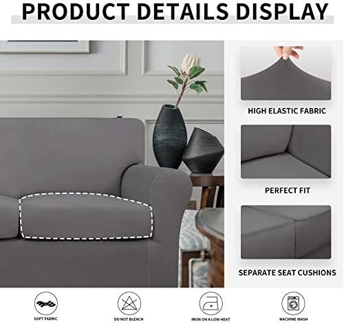 Easy-Going Stretch Oversized Loveseat Couch Cover for 2 Cushion Washable - Image 6