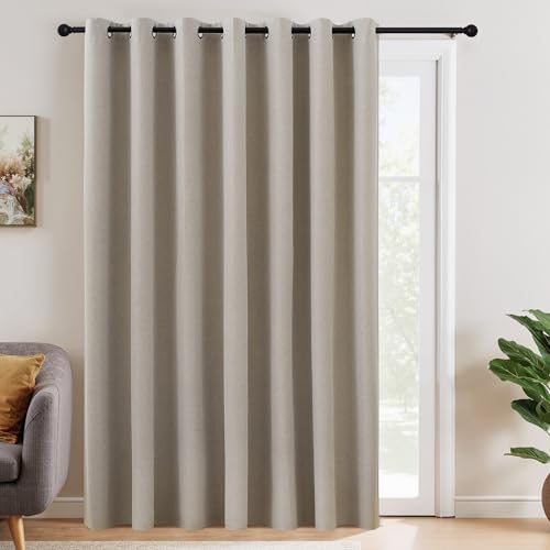 NICETOWN Natural Blackout Curtain 100 inches Wide 100% Light Blocking by NICETOWN