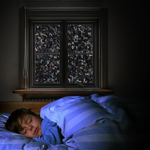 LEMON CLOUD Total Blackout Decorative Window Privacy Film, 23.6″ x 118.1″ - Image 4