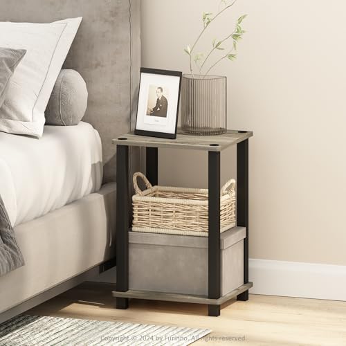 Furinno Simplistic Toolless 2-Tier Compact Night Stand, French Oak by Furinno-FitsYourSpaceFitsYourBudget
