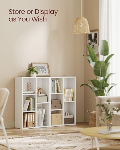 VASAGLE Bookshelf, 5 Cubes Storage Organizer, 19.7 x 9.5 x 31.5 Inches - Image 4