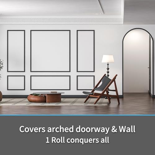 Art3d 30 ft Flexible Peel and Stick Crown Molding Trim, Wall Decor, Black - Image 3
