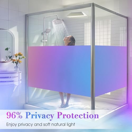 Coavas Stained Glass Window Privacy Film, Rainbow Decorative, 17.5" x 78.7" - Image 2