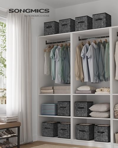 SONGMICS Storage Cubes, Set of 10, 11-Inch Foldable Closet Organizers - Image 2