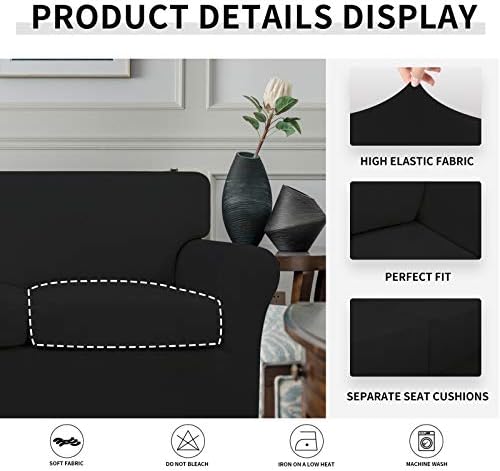 Easy-Going Stretch Oversized Loveseat Couch Cover for 2 Cushion Washable - Image 6