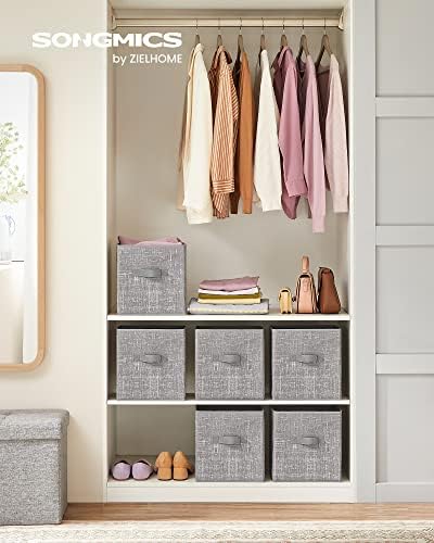 SONGMICS Storage Cubes, Set of 6, 11-Inch Foldable Closet Organizers - Image 2