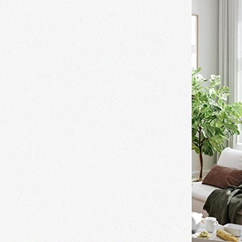 HIDBEA White Frosted Glass Window Privacy Film,Static Cling 29.5in x 13.1ft by HIDBEAWindowFilm