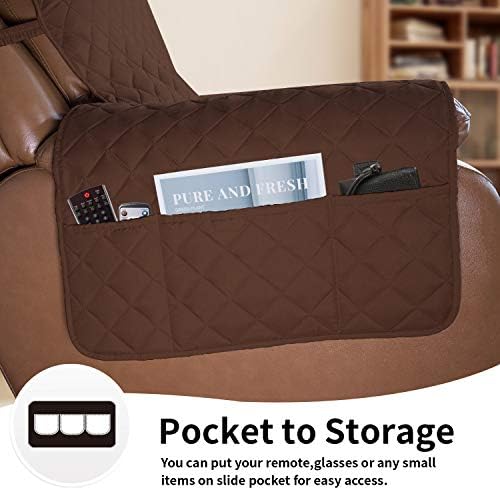 Easy-Going Reversible Couch Cover, Oversized Recliner, Coffee/Ivory - Image 3