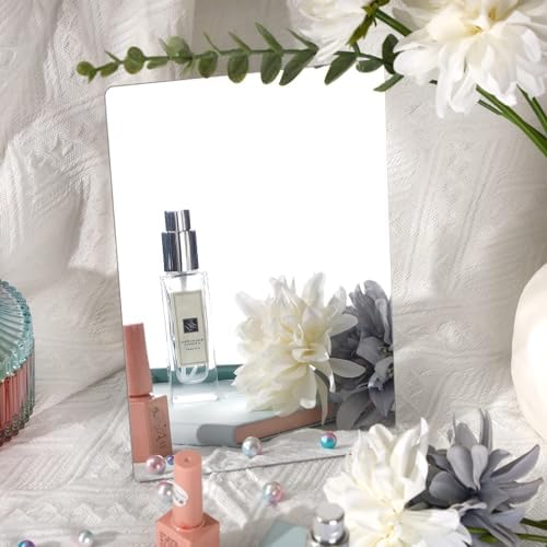 JUNEBRUSHS 4 Pack Self Adhesive Acrylic Mirror, 6X 9 Inch Mirror Tiles - Image 5