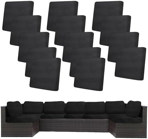 14 Pcs Outdoor Cushion Covers, Patio Sofa Cushion Covers Replacement by BIETYONE