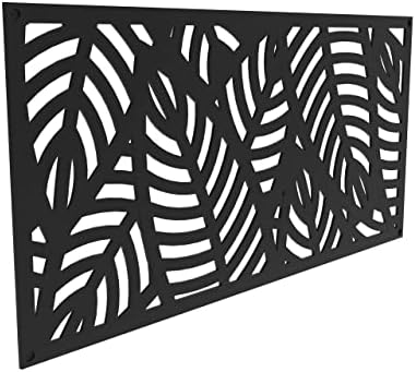 2'x4' Sanibel Decorative Screen, Black - Image 2