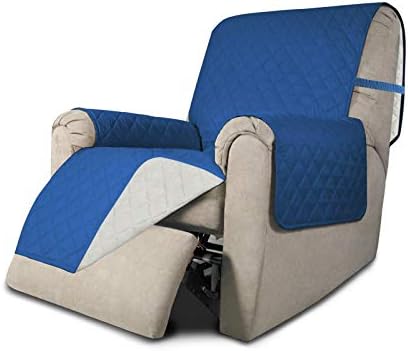Easy-Going Reversible Couch Cover, Recliner 19 in, Blue/Ivory by Easy-Going